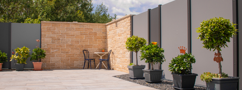 Zaunfeldfüllung HPL Platte 8mm Dekor U090 & U088 Zaunfeldfüllung HPL Platte 8mm Dekor U090 & U088